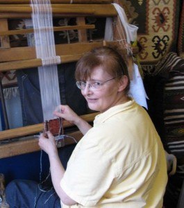 Ludwina at her loom